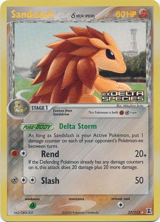 Sandslash (27/113) (Delta Species) (Stamped) [EX: Delta Species] | Red Riot Games CA