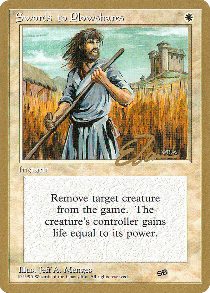 Swords to Plowshares (Eric Tam) (SB) [Pro Tour Collector Set] | Red Riot Games CA