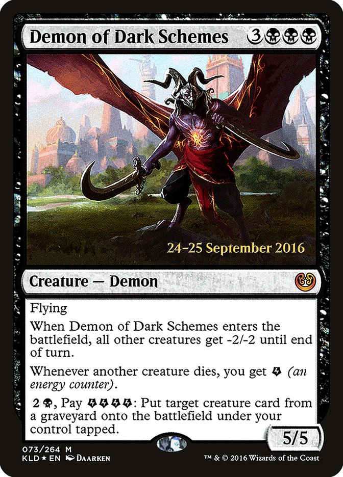 Demon of Dark Schemes [Kaladesh Prerelease Promos] | Red Riot Games CA