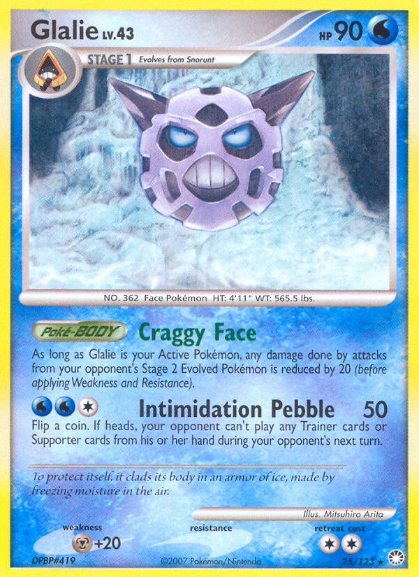 Glalie (25/123) [Diamond & Pearl: Mysterious Treasures] | Red Riot Games CA