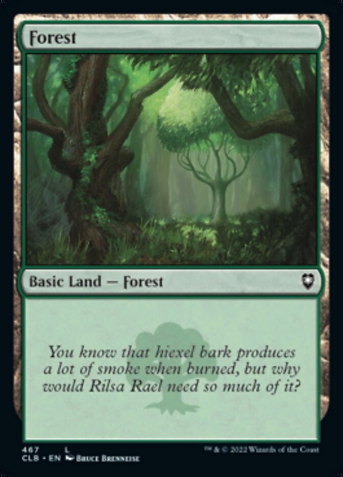 Forest (467) [Commander Legends: Battle for Baldur's Gate] | Red Riot Games CA