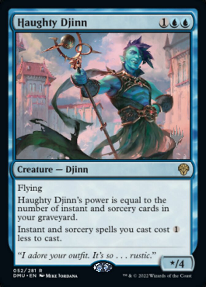 Haughty Djinn (Promo Pack) [Dominaria United Promos] | Red Riot Games CA