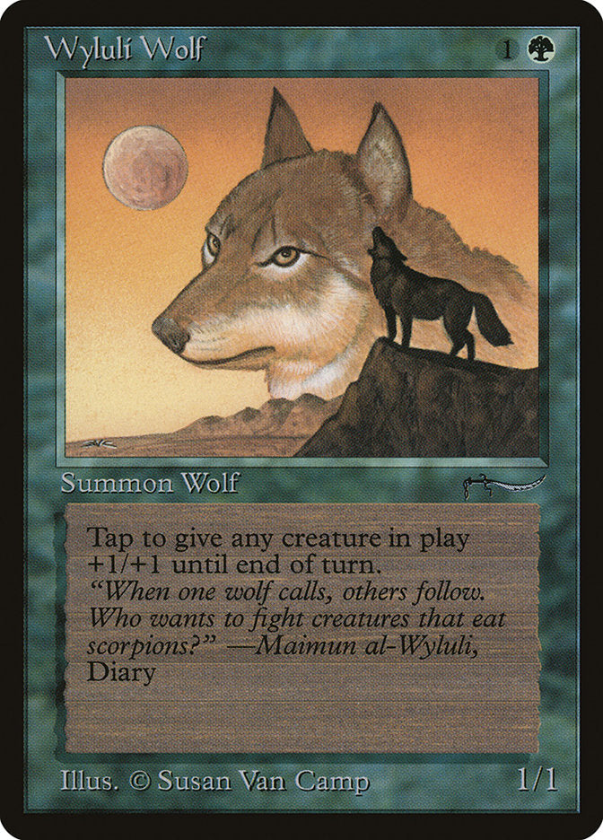 Wyluli Wolf (Dark Mana Cost) [Arabian Nights] | Red Riot Games CA