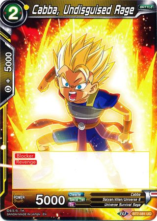 Cabba, Undisguised Rage (BT7-081) [Assault of the Saiyans] | Red Riot Games CA