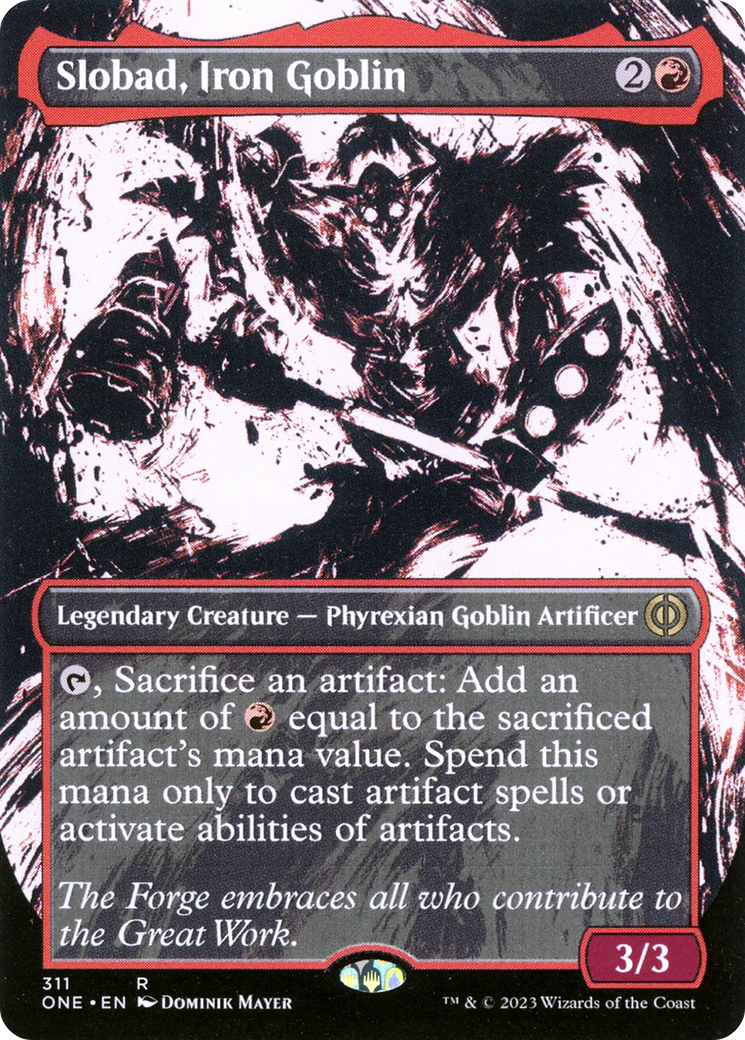 Slobad, Iron Goblin (Borderless Ichor) [Phyrexia: All Will Be One] | Red Riot Games CA