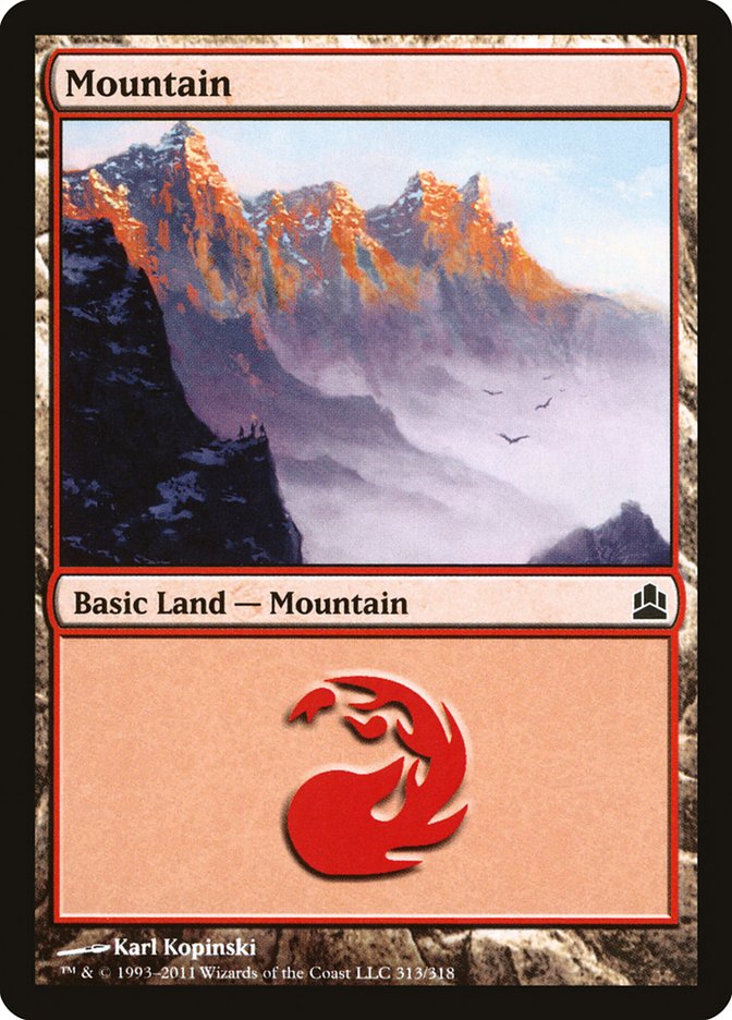Mountain (313) [Commander 2011] | Red Riot Games CA