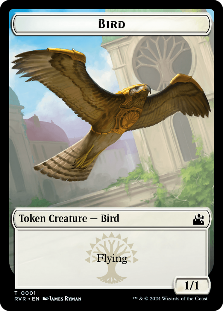 Bird // Zombie Double-Sided Token [Ravnica Remastered Tokens] | Red Riot Games CA