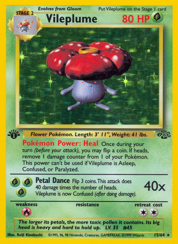 Vileplume (15/64) [Jungle 1st Edition] | Red Riot Games CA