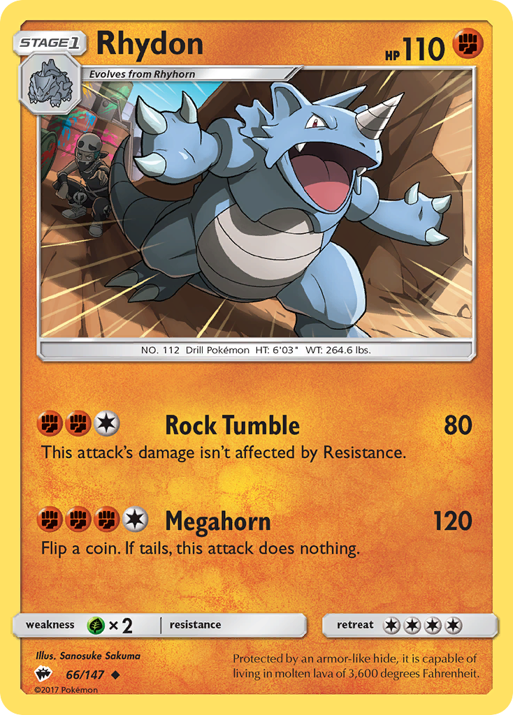 Rhydon (66/147) [Sun & Moon: Burning Shadows] | Red Riot Games CA