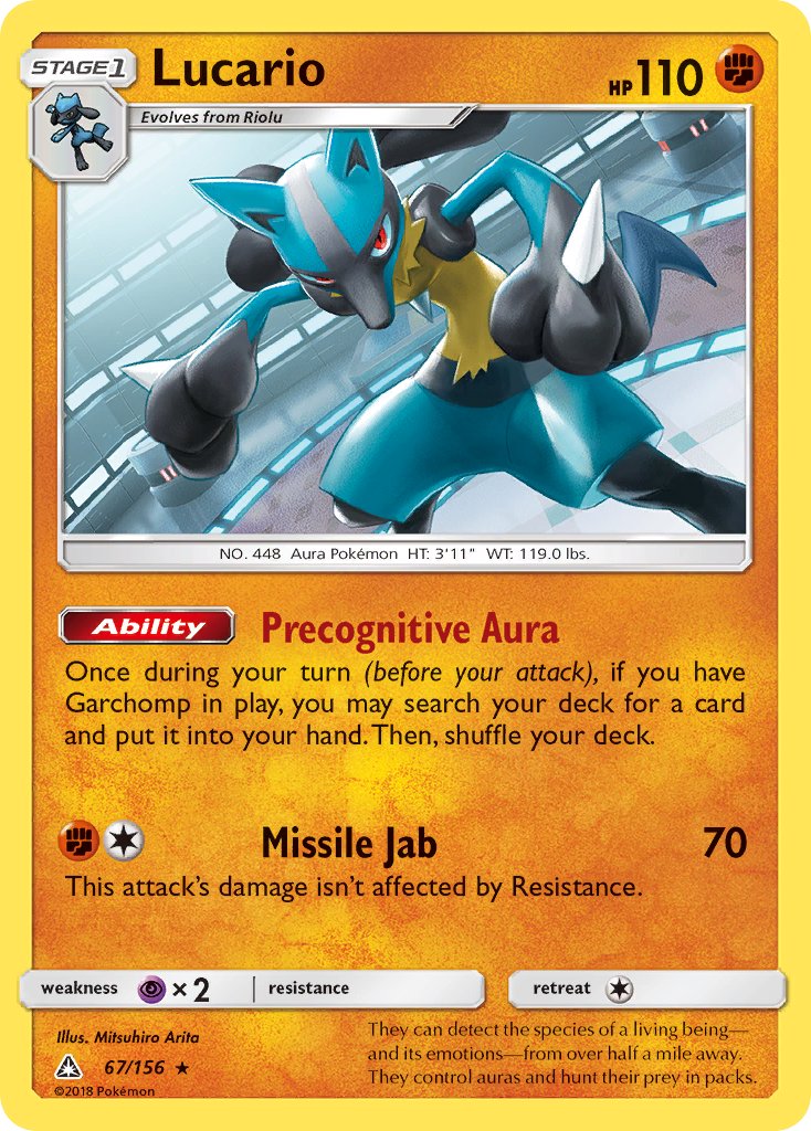 Lucario (67/156) (Theme Deck Exclusive) [Sun & Moon: Ultra Prism] | Red Riot Games CA