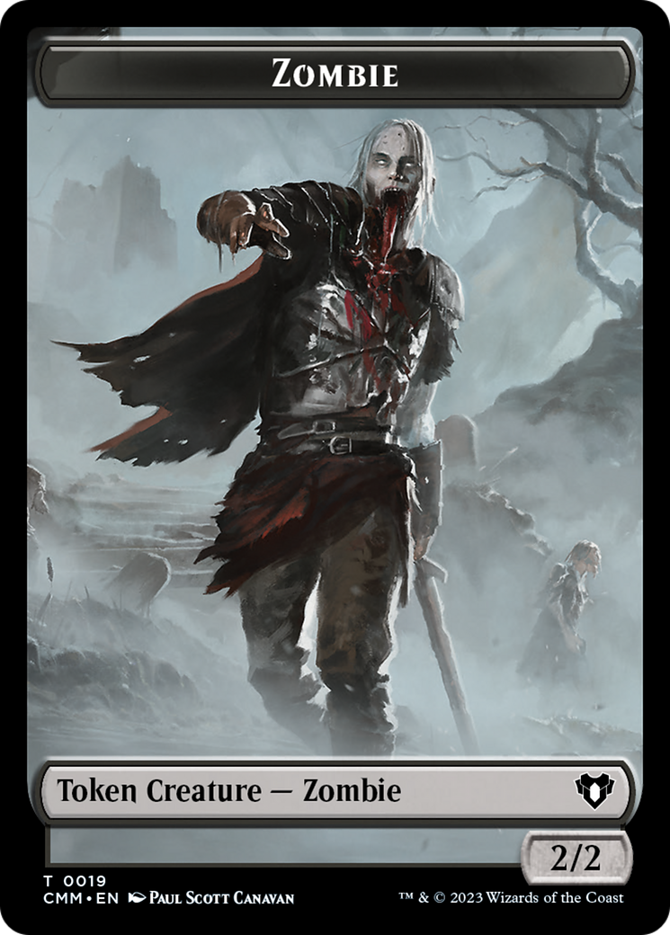 Zombie (0019) // Kor Soldier Double-Sided Token [Commander Masters Tokens] | Red Riot Games CA