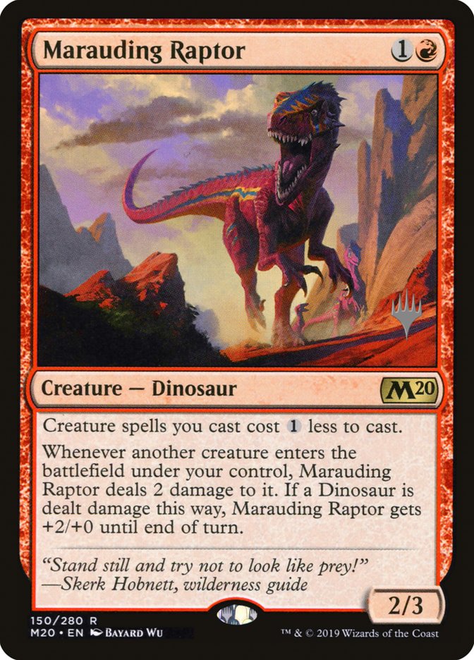 Marauding Raptor (Promo Pack) [Core Set 2020 Promos] | Red Riot Games CA