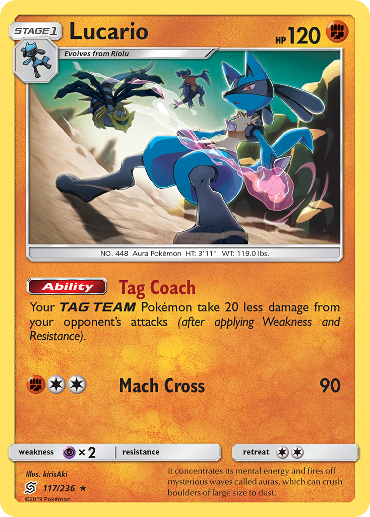 Lucario (117/236) [Sun & Moon: Unified Minds] | Red Riot Games CA
