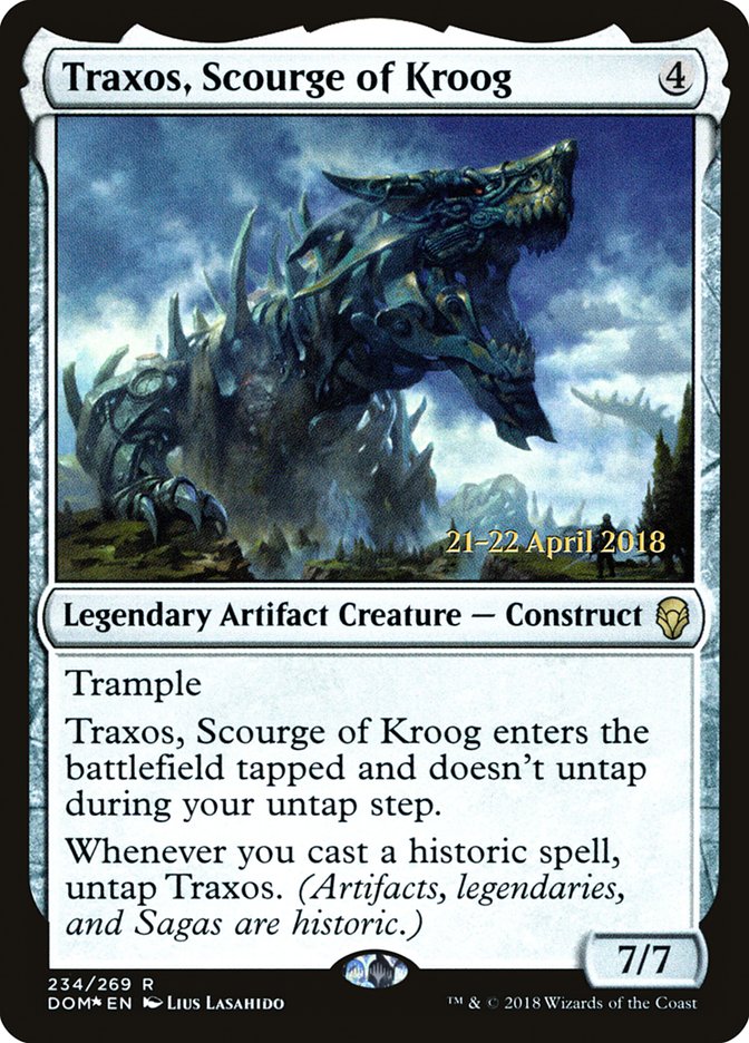 Traxos, Scourge of Kroog [Dominaria Prerelease Promos] | Red Riot Games CA