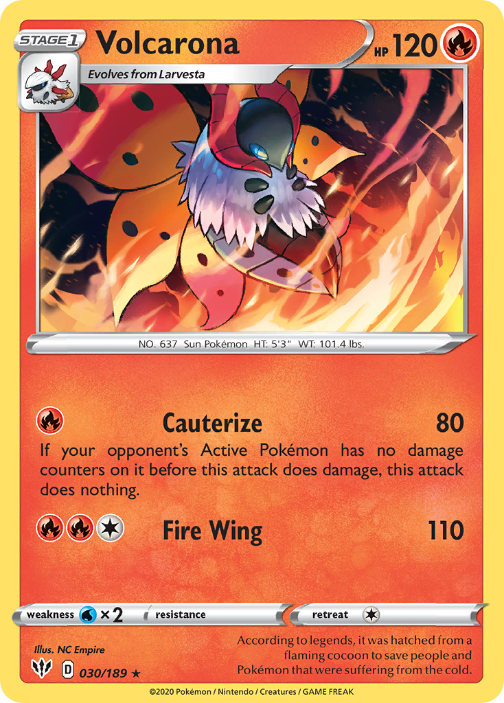 Volcarona (030/189) [Sword & Shield: Darkness Ablaze] | Red Riot Games CA