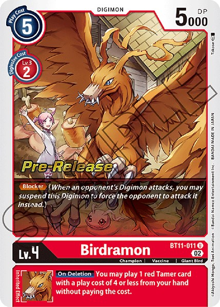 Birdramon [BT11-011] [Dimensional Phase Pre-Release Promos] | Red Riot Games CA