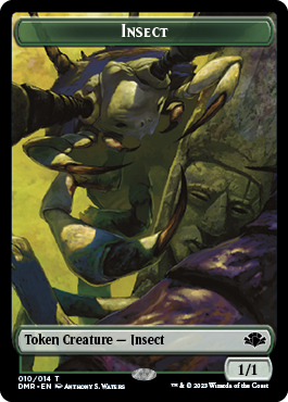 Insect // Construct Double-Sided Token [Dominaria Remastered Tokens] | Red Riot Games CA