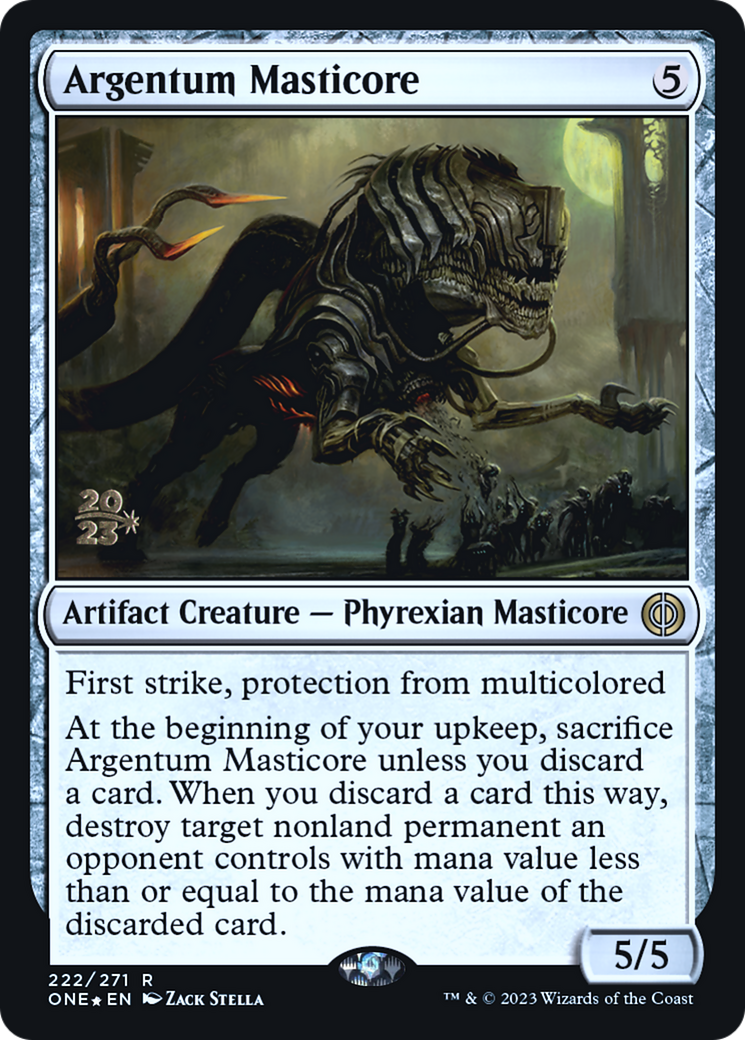 Argentum Masticore [Phyrexia: All Will Be One Prerelease Promos] | Red Riot Games CA