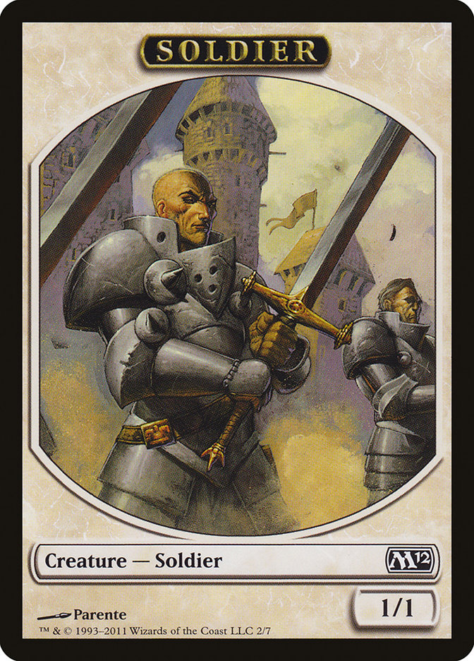 Soldier Token [Magic 2012 Tokens] | Red Riot Games CA