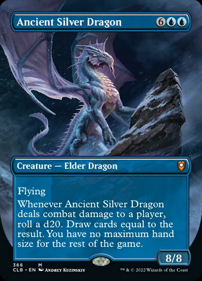 Ancient Silver Dragon (Borderless Alternate Art) [Commander Legends: Battle for Baldur's Gate] | Red Riot Games CA