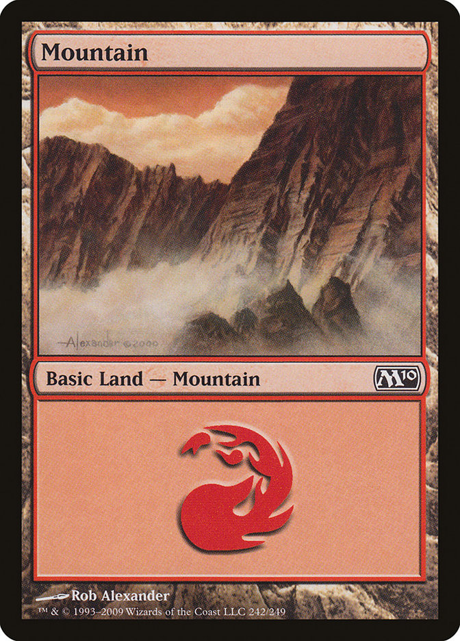 Mountain (242) [Magic 2010] | Red Riot Games CA