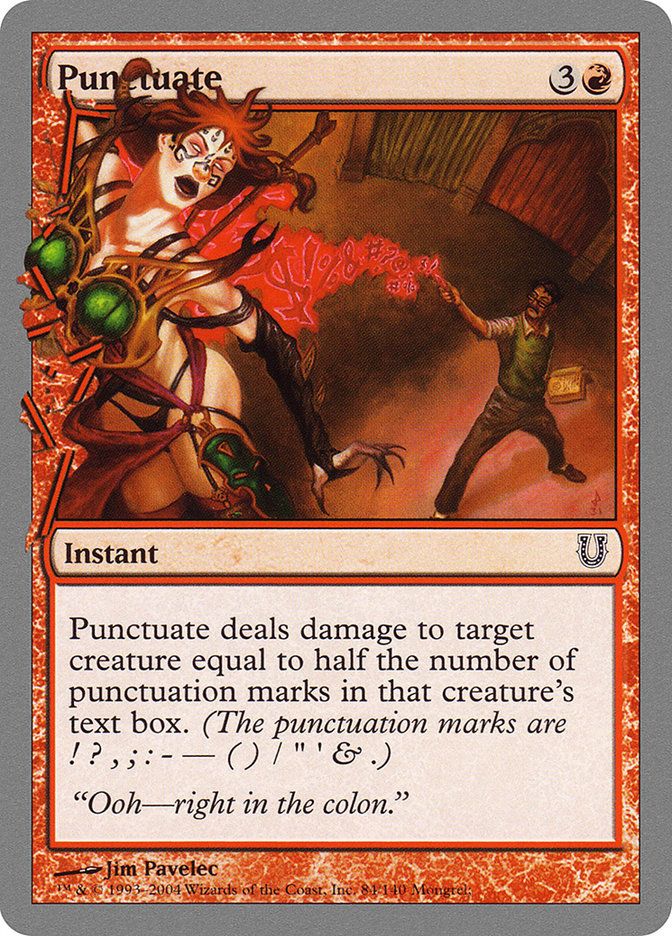 Punctuate [Unhinged] | Red Riot Games CA