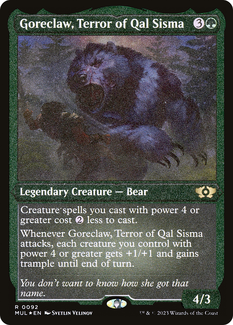 Goreclaw, Terror of Qal Sisma (Foil Etched) [Multiverse Legends] | Red Riot Games CA