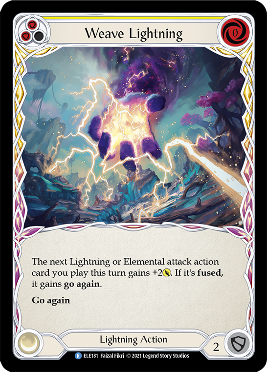 Weave Lightning (Yellow) [ELE181] (Tales of Aria)  1st Edition Rainbow Foil | Red Riot Games CA