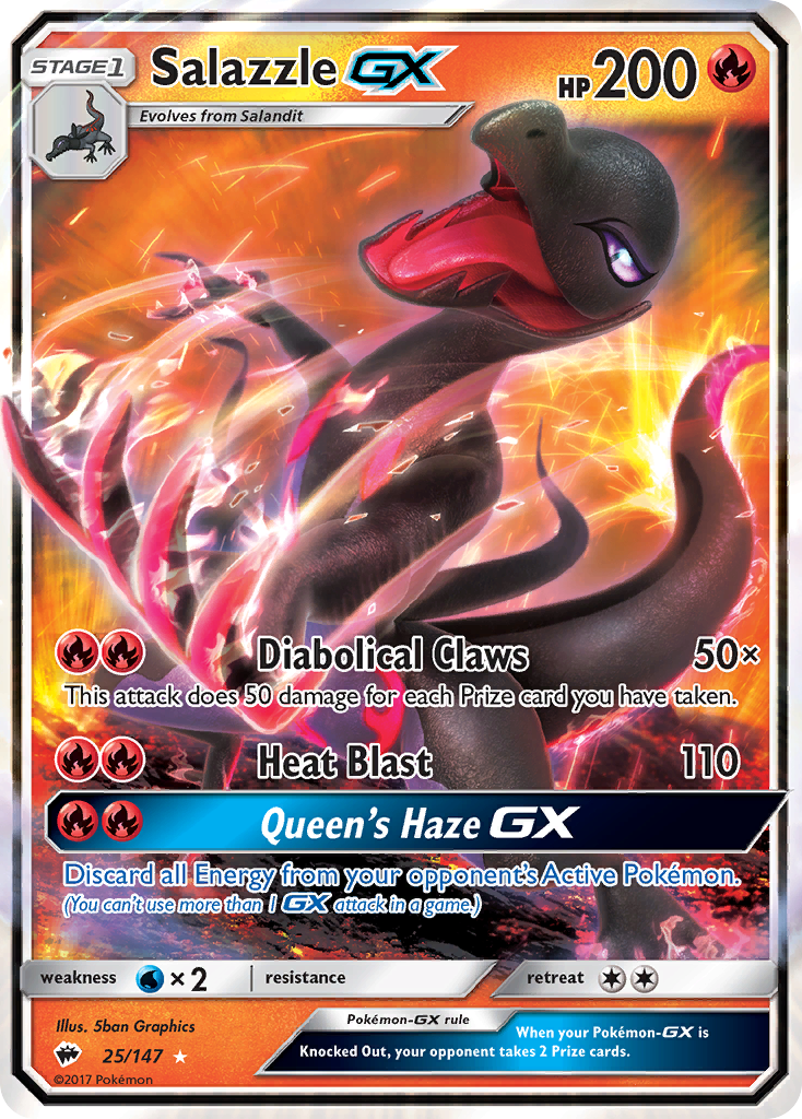 Salazzle GX (25/147) [Sun & Moon: Burning Shadows] | Red Riot Games CA