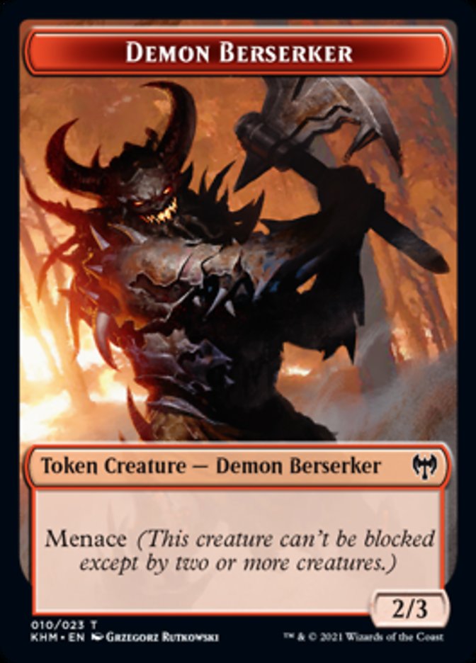 Demon Berserker Token [Kaldheim Tokens] | Red Riot Games CA