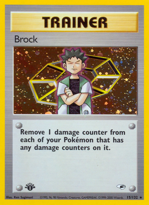 Brock (15/132) [Gym Heroes 1st Edition] | Red Riot Games CA