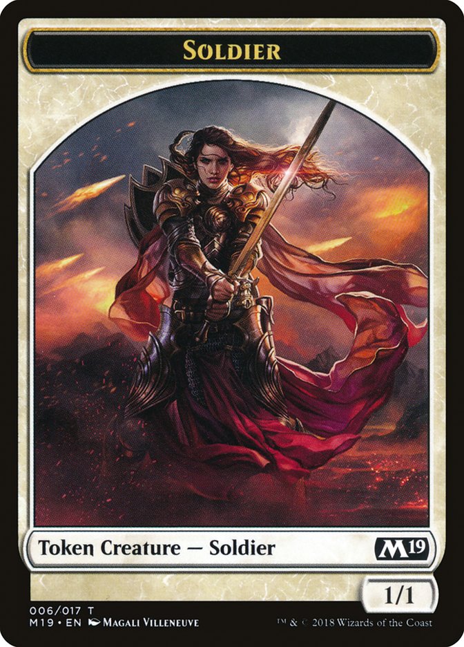 Soldier Token [Core Set 2019 Tokens] | Red Riot Games CA