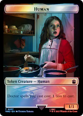 Human (0037) // Food (0059) Double-Sided Token (Surge Foil) [Doctor Who Tokens] | Red Riot Games CA