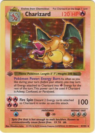 Charizard (4/102) (Shadowless) [Base Set 1st Edition] | Red Riot Games CA