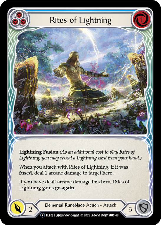 Rites of Lightning (Blue) [U-ELE072] (Tales of Aria Unlimited)  Unlimited Rainbow Foil | Red Riot Games CA
