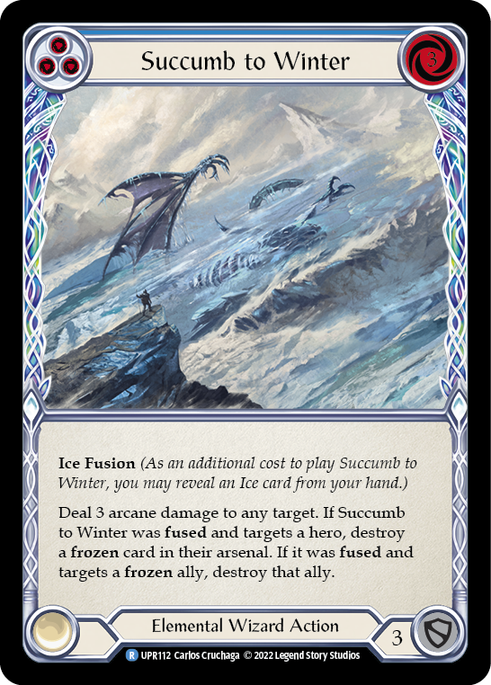 Succumb to Winter (Blue) [UPR112] (Uprising)  Rainbow Foil | Red Riot Games CA