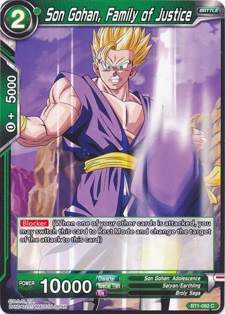 Son Gohan, Family of Justice (BT1-062) [Galactic Battle] | Red Riot Games CA