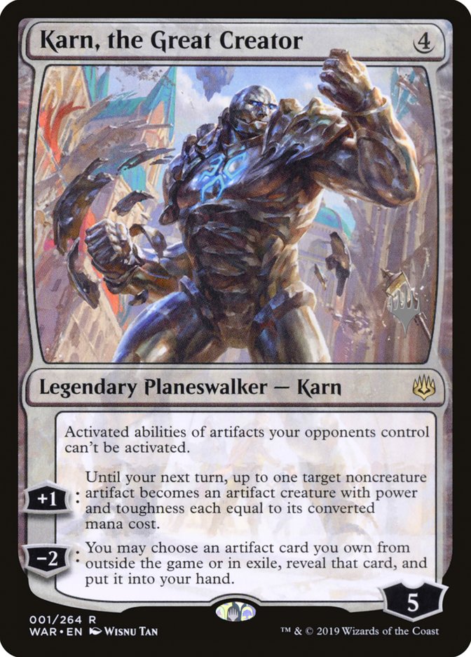 Karn, the Great Creator (Promo Pack) [War of the Spark Promos] | Red Riot Games CA