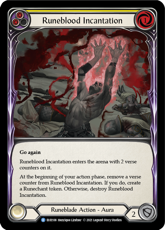 Runeblood Incantation (Yellow) [EVR108] (Everfest)  1st Edition Normal | Red Riot Games CA