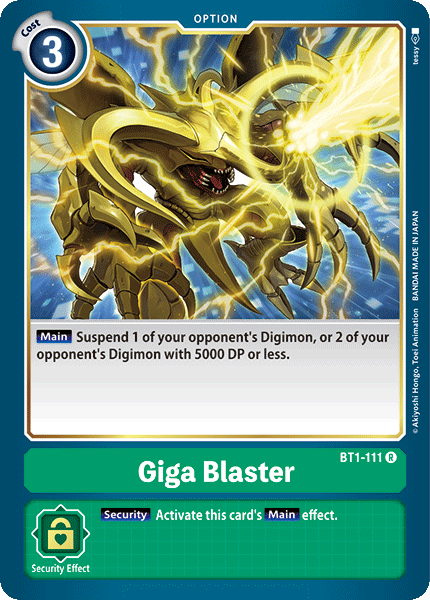 Giga Blaster [BT1-111] [Release Special Booster Ver.1.0] | Red Riot Games CA