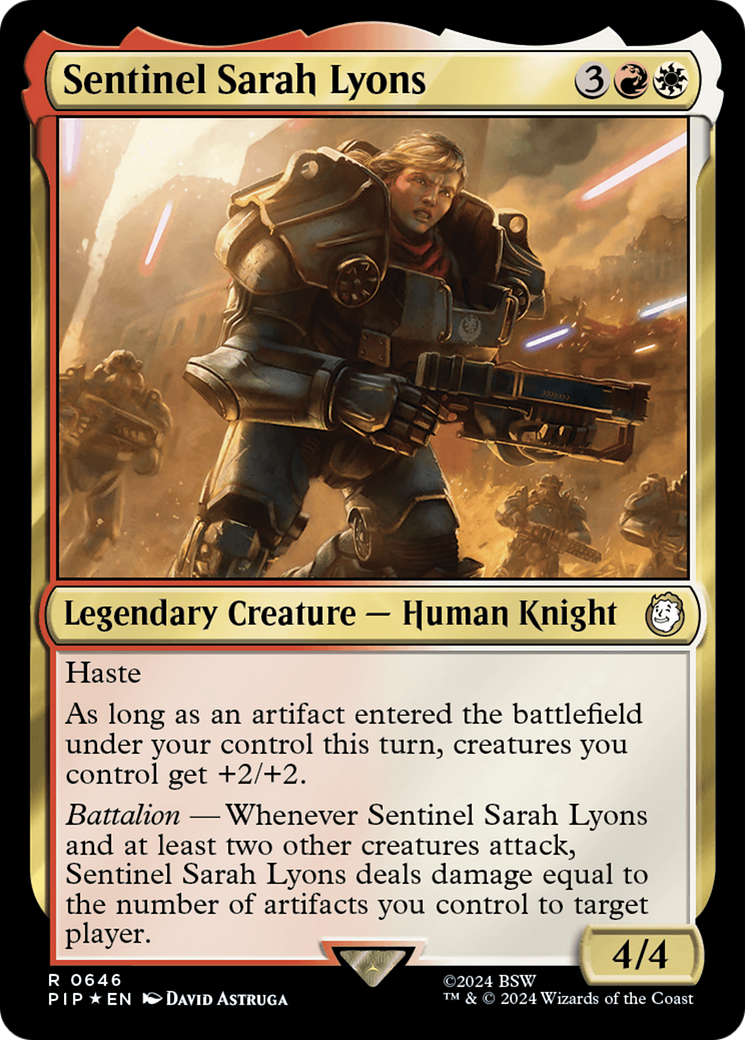 Sentinel Sarah Lyons (Surge Foil) [Fallout] | Red Riot Games CA