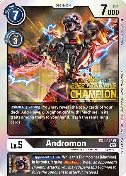 Andromon [EX1-048] (2022 Championship Online Regional) (Online Champion) [Classic Collection Promos] | Red Riot Games CA