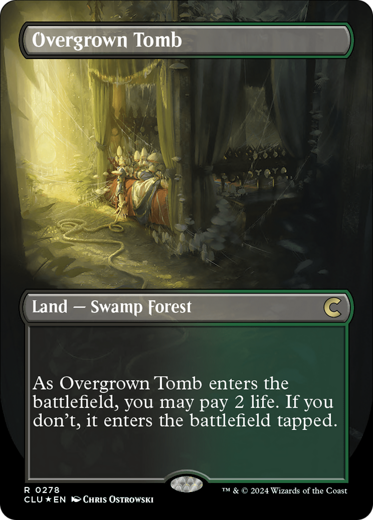 Overgrown Tomb (Borderless) [Ravnica: Clue Edition] | Red Riot Games CA