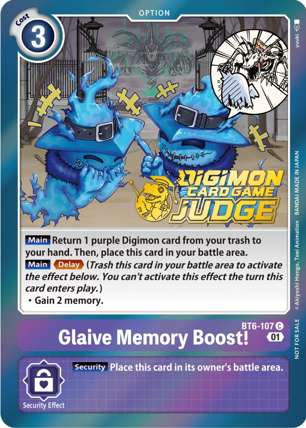 Glaive Memory Boost! [BT6-107] (Judge Pack 3) [Double Diamond Promos] | Red Riot Games CA