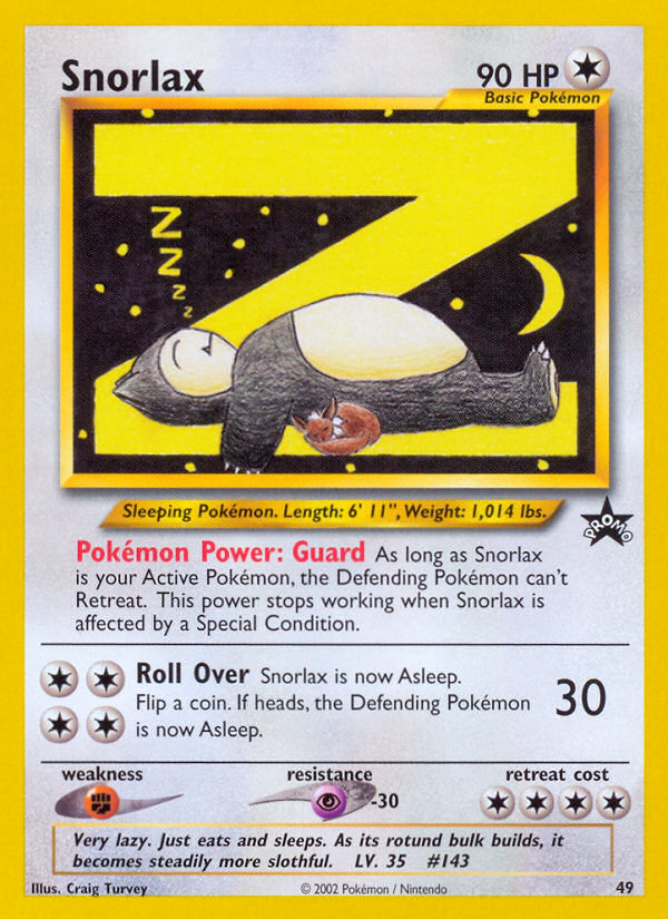 Snorlax (49) [Wizards of the Coast: Black Star Promos] | Red Riot Games CA
