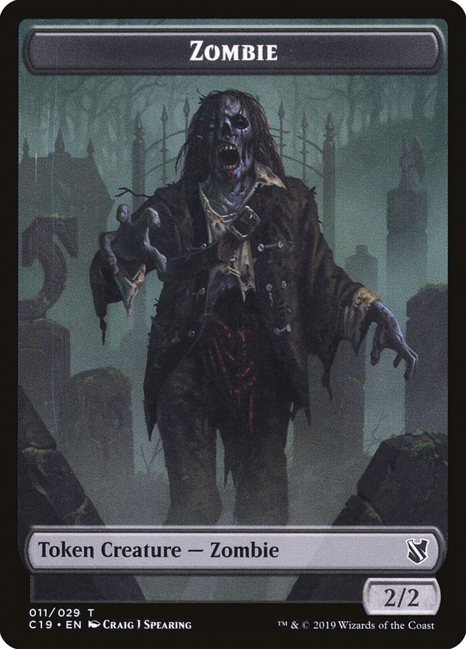 Zombie Token (011/029) [Commander 2019 Tokens] | Red Riot Games CA