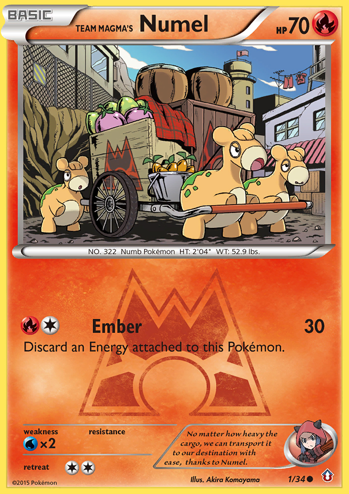 Team Magma's Numel (1/34) [XY: Double Crisis] | Red Riot Games CA