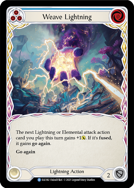 Weave Lightning (Blue) [ELE182] (Tales of Aria)  1st Edition Rainbow Foil | Red Riot Games CA