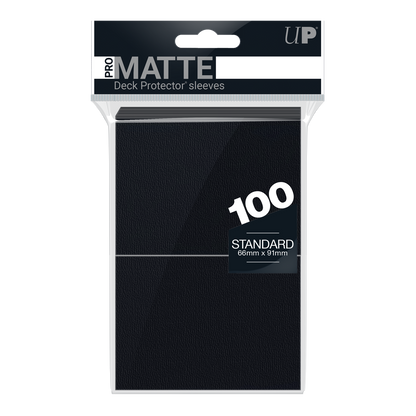 Ultra PRO: Standard 100ct Sleeves - PRO-Matte (Black)