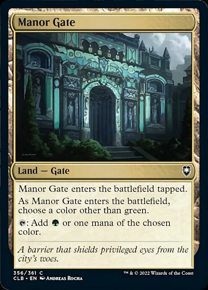 Manor Gate [Commander Legends: Battle for Baldur's Gate] | Red Riot Games CA